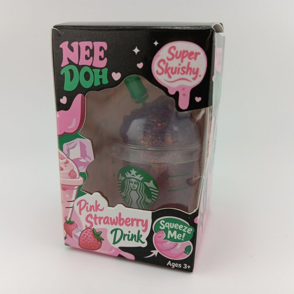 Nee Doh Super Squishy Strawberry Drink Squeeze Stress Fidget Toy - Purple
